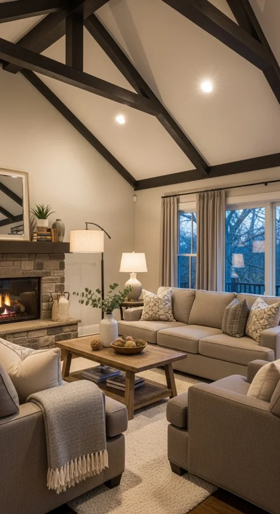 Add Warmth and Texture with Wooden Beams