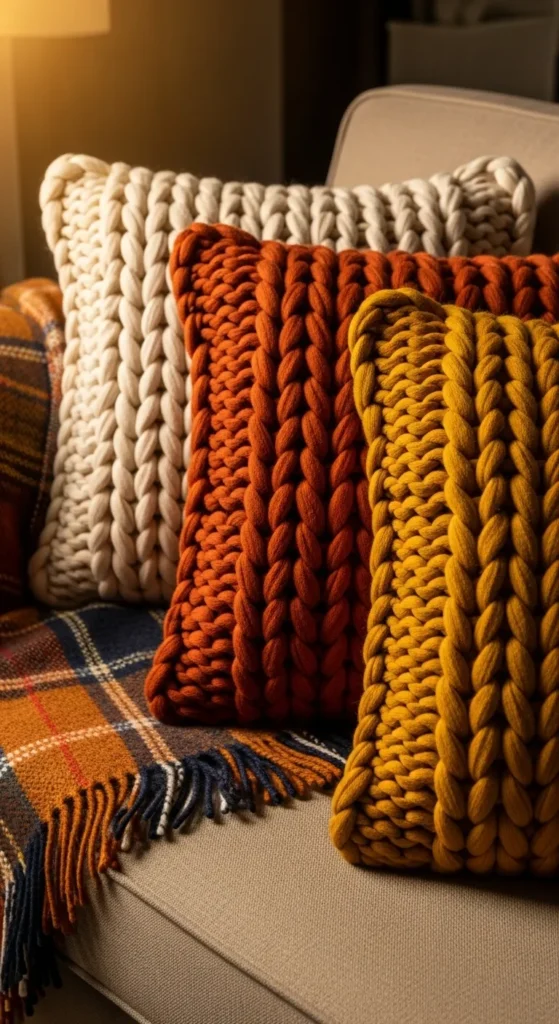 Chunky Knit Throw Pillows