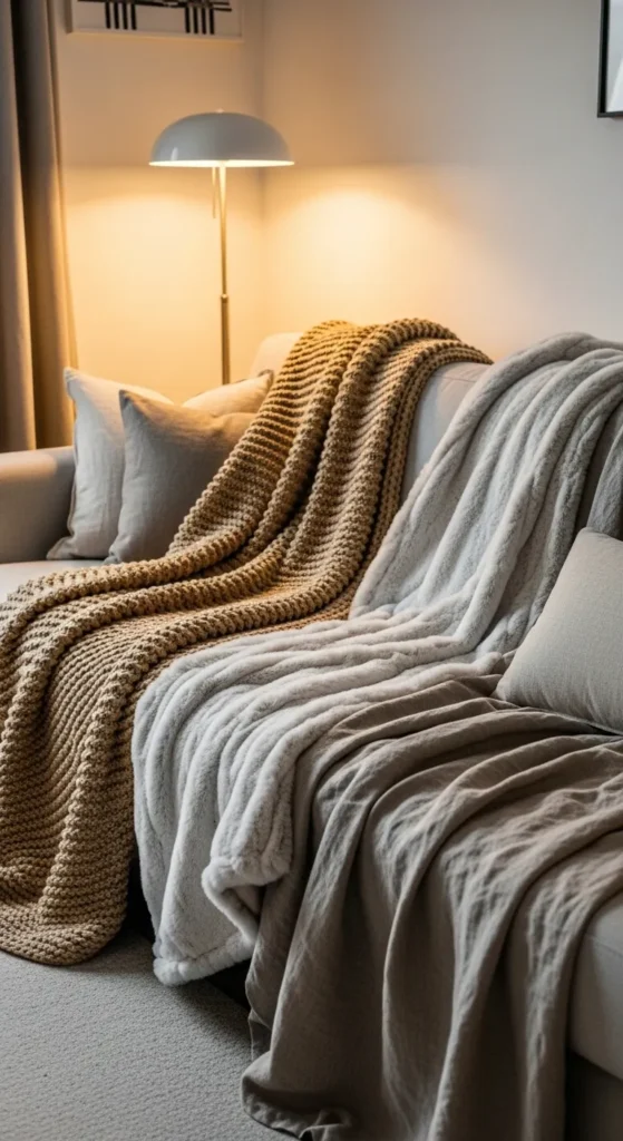 Layer Plush Throw Blankets