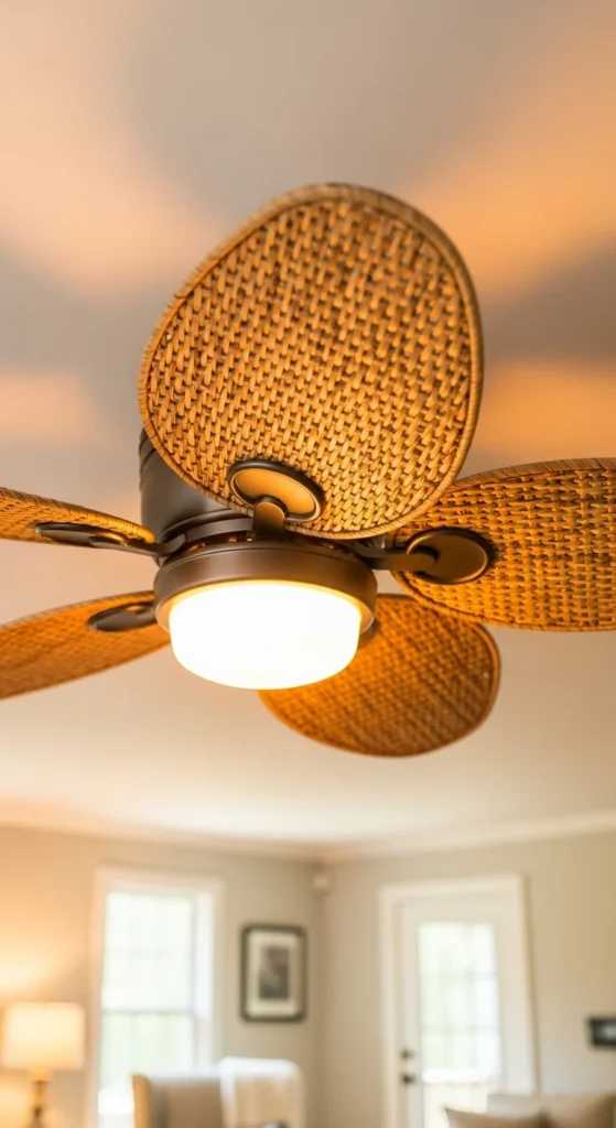 Wicker Ceiling Fan Blades