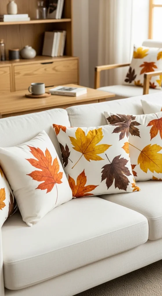 Leaf Print Pillows