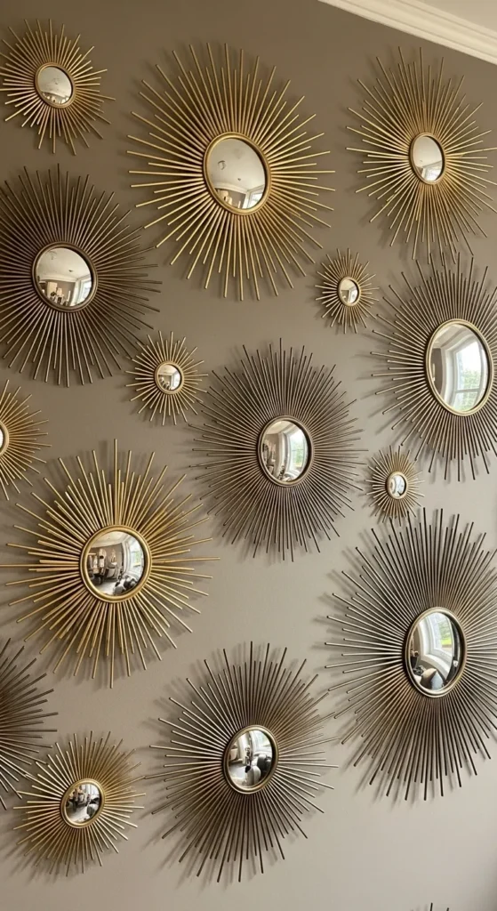 Hang Mirrors in a Sunburst Design