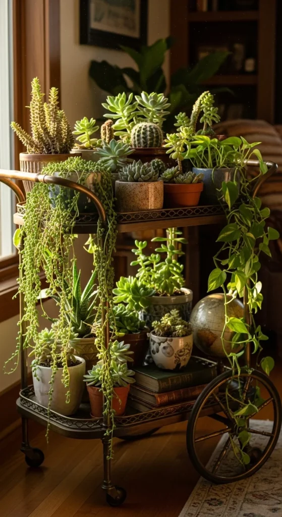 Add a Plant Cart in the Corner