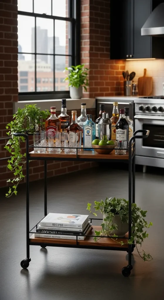 Industrial Bar Cart