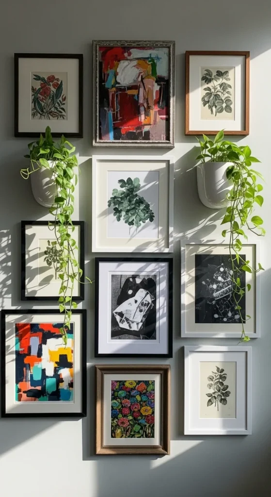 Mix Plants with Wall Art