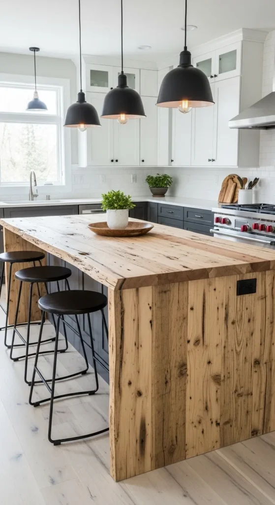 Reclaimed Wood Kitchen Island