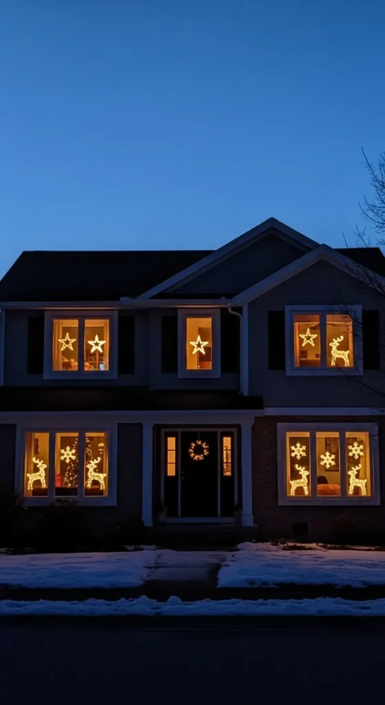 Lighted Window Silhouettes