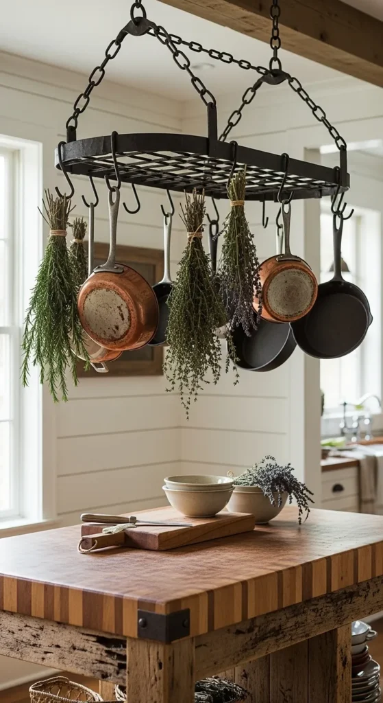 Rustic Pot Rack