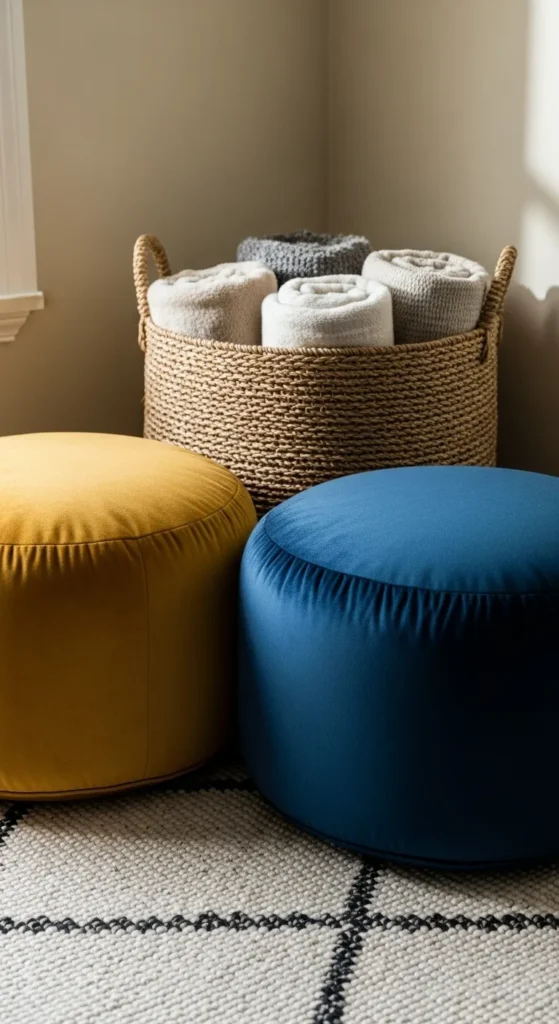 Velvet Poufs