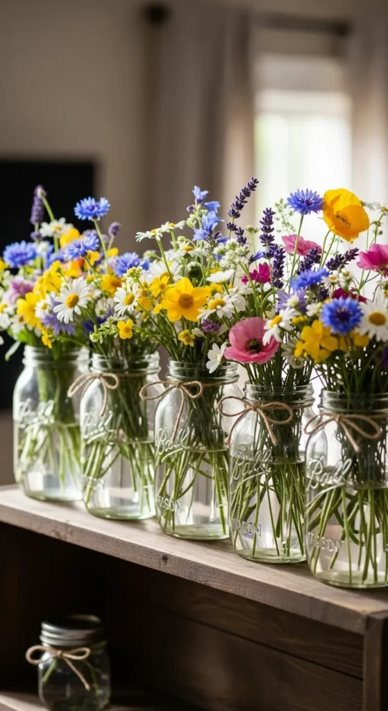 Mason Jar Flower Holders