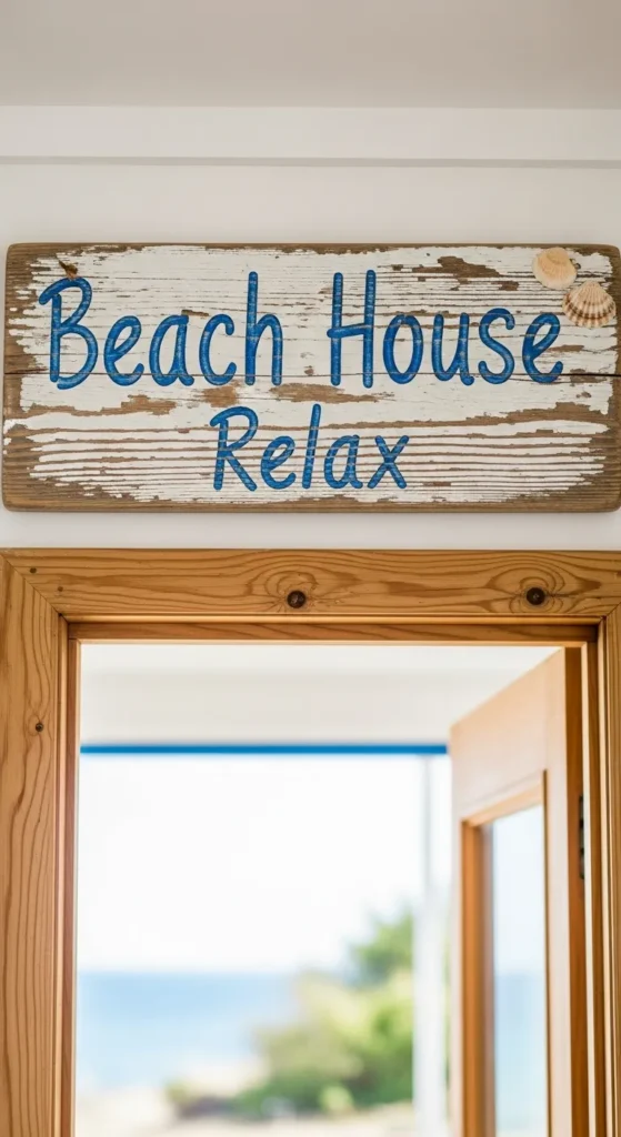 Weathered Coastal Signage