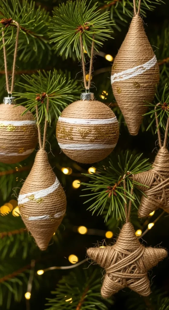 Jute Wrapped Ornaments