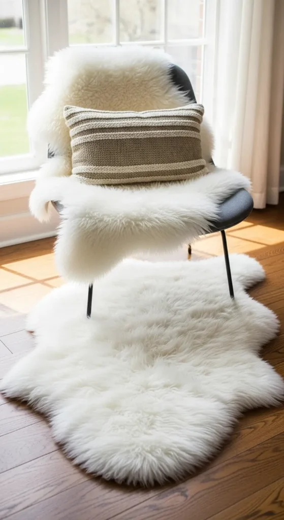 Add a Sheepskin Rug