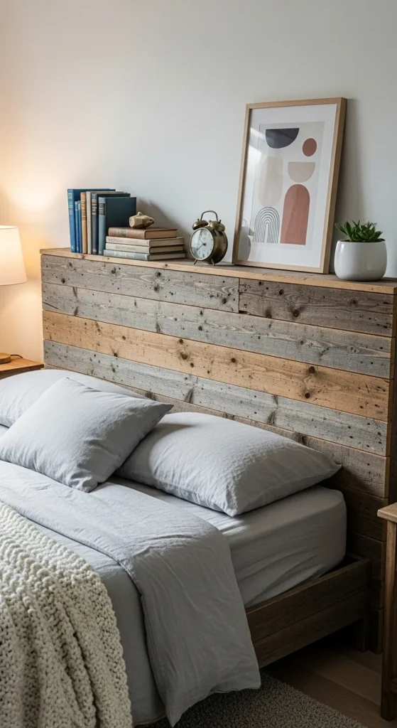 Rustic Headboard Shelves