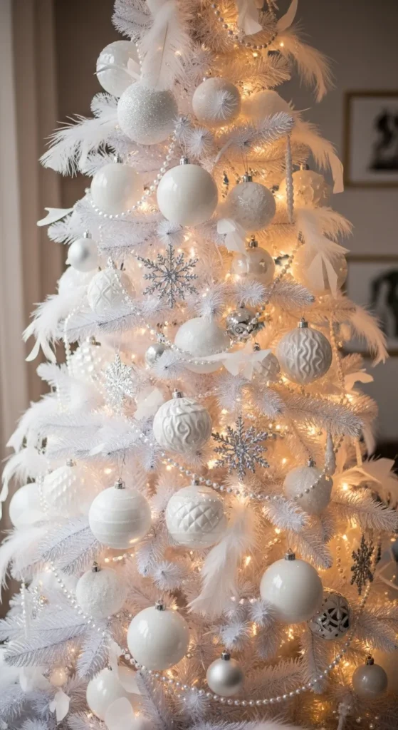 Elegant All-White Tree