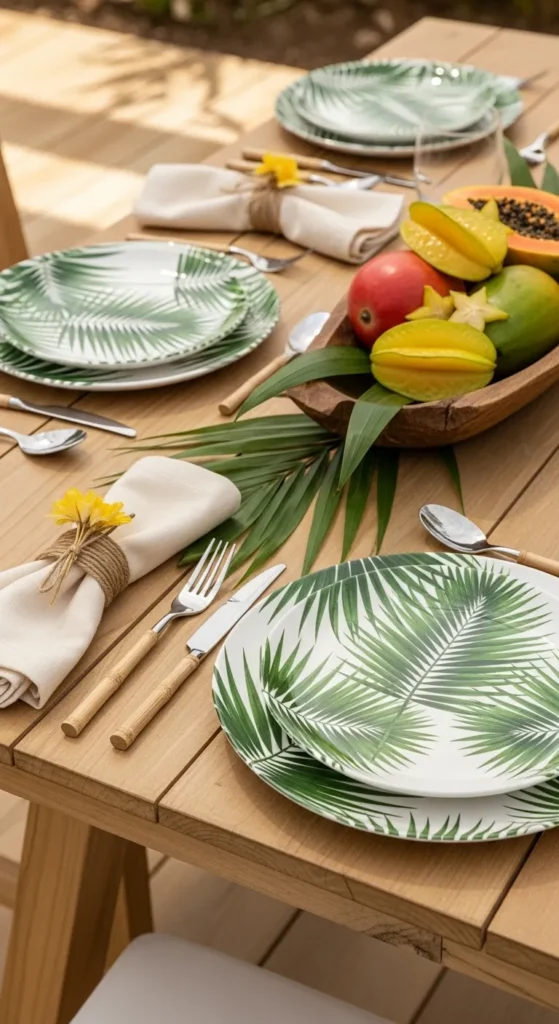Decorate with Tropical Tableware