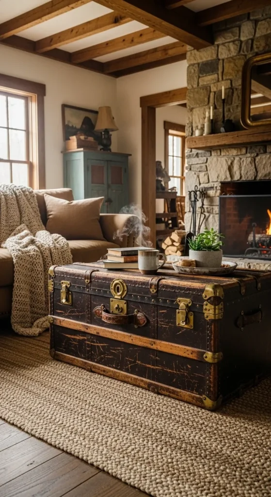 Vintage Trunks as Tables