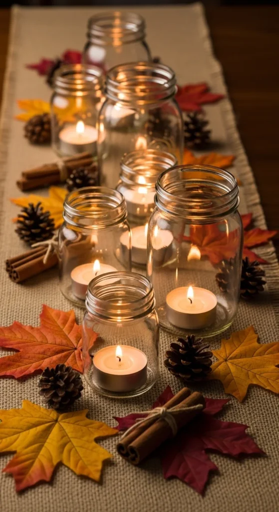 Mason Jar Candle Cluster