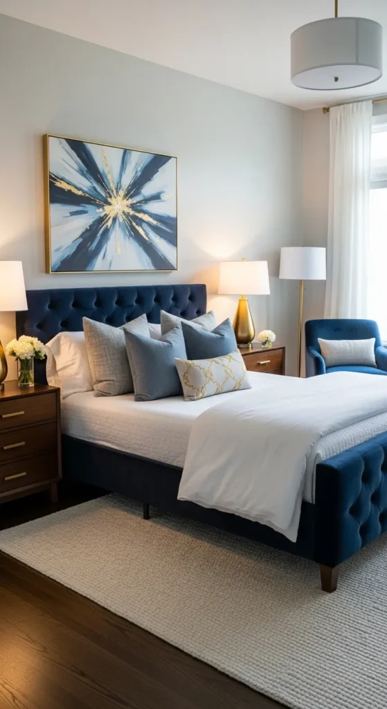 Velvet Upholstered Bed Frame