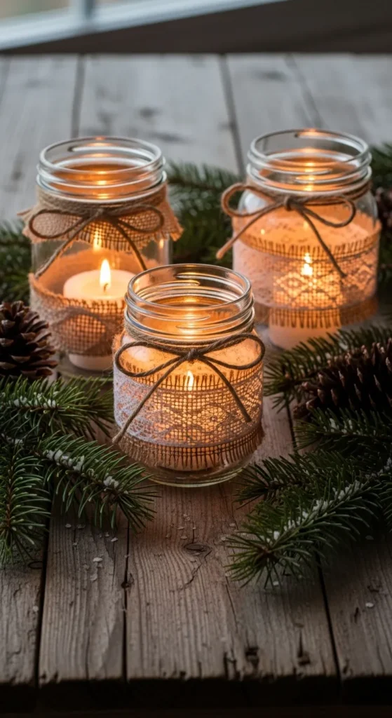 Mason Jar Candle Holders