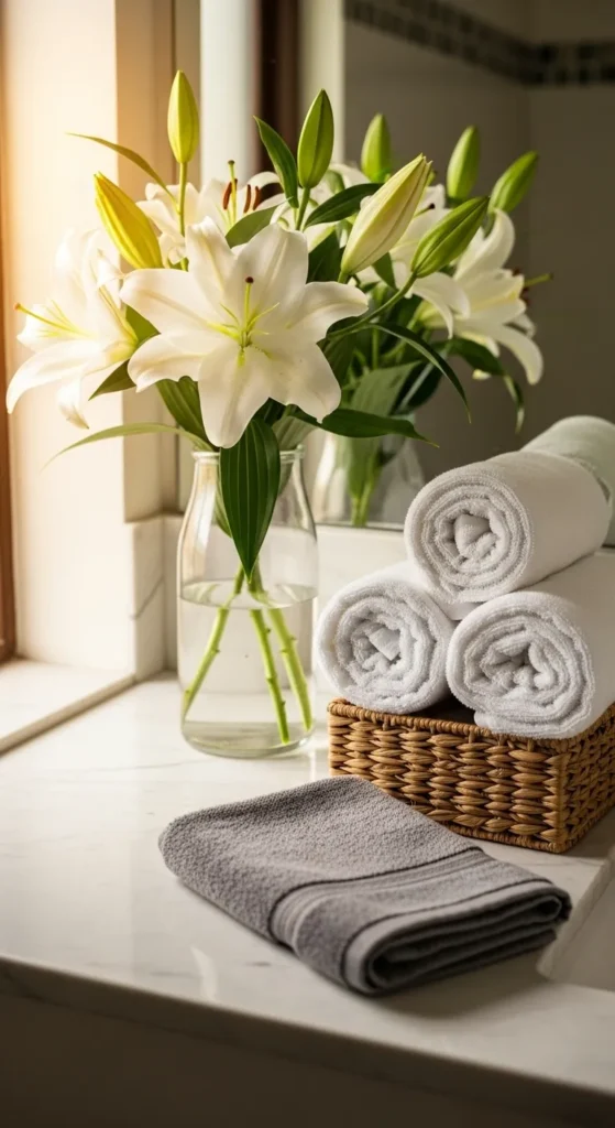 Floral Bathroom Touches