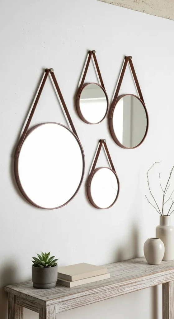 Hang Mirrors with Rope or Leather Straps