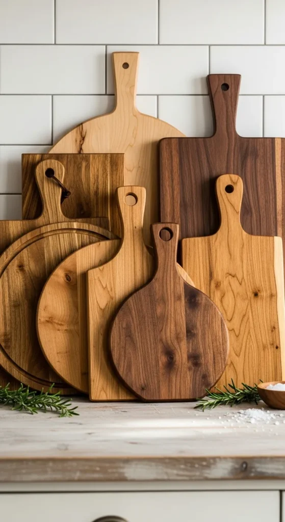 Wooden Cutting Boards on Display