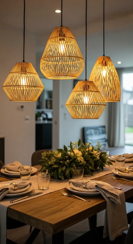 Display Wicker or Bamboo Accents