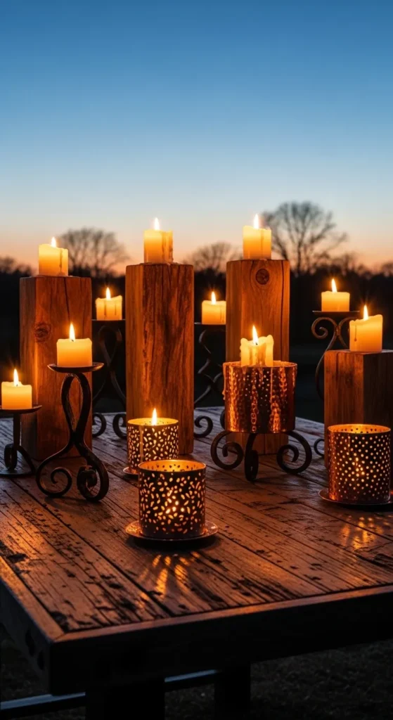 Rustic Candle Holders