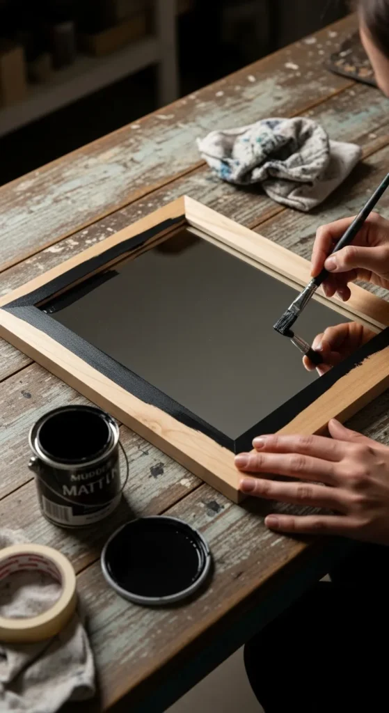 DIY Painted Frame Mirror