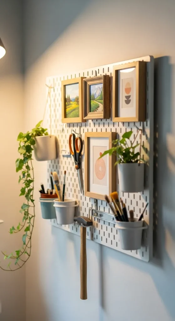 Pegboard Art Display