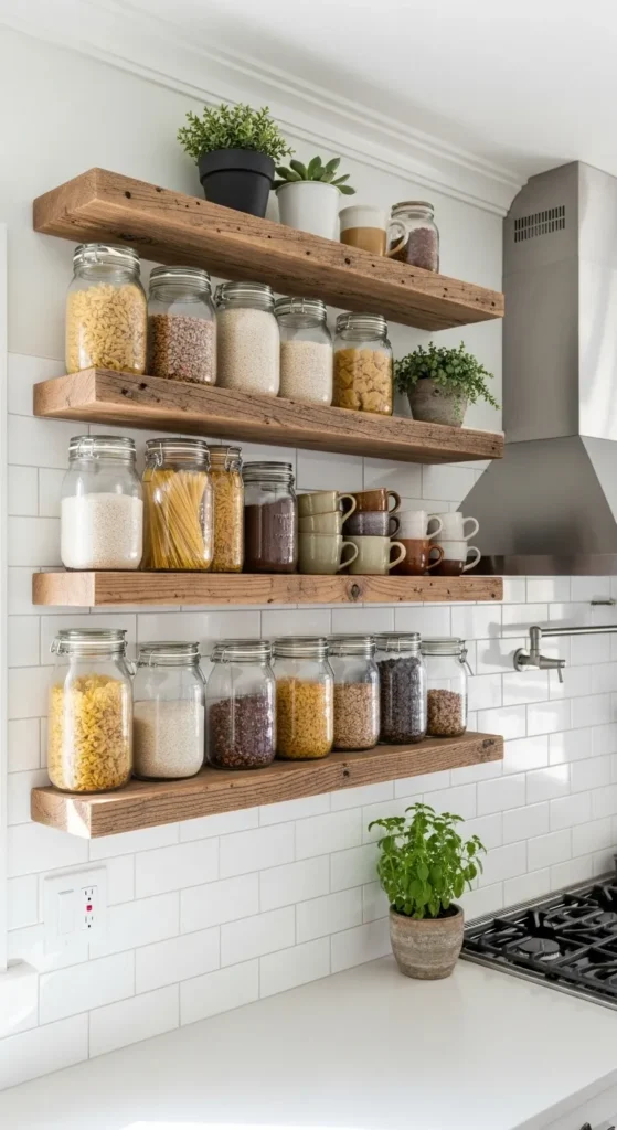 Floating Shelves from Old Planks