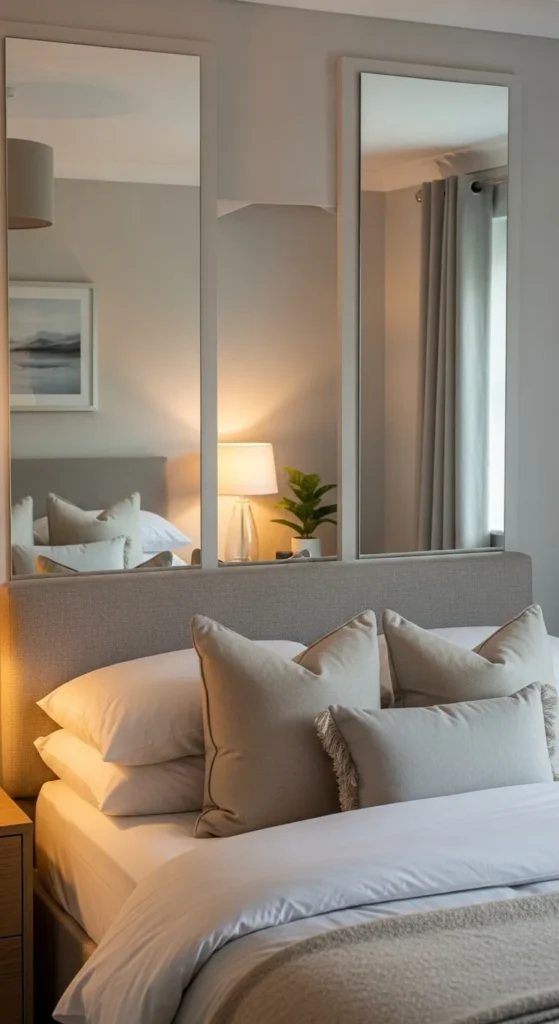 Frame Your Bed with Mirror Panels