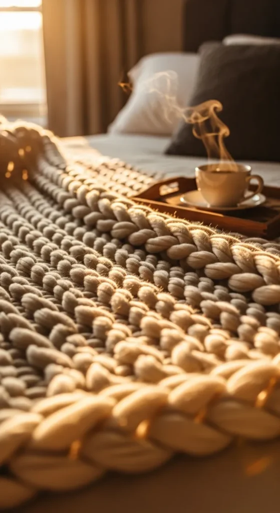 Bring in a Chunky Knit Throw