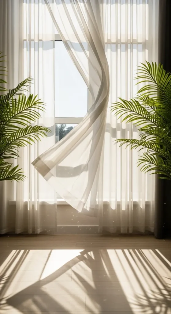 Hang Sheer White Curtains