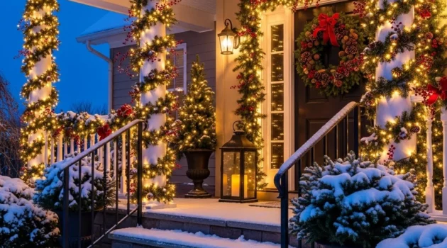 24 Inviting Christmas Front Porch Ideas That Boost Curb Appeal