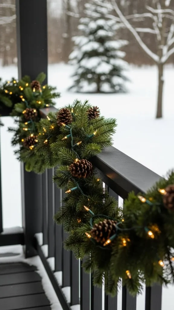 Hanging Porch Rail Garland