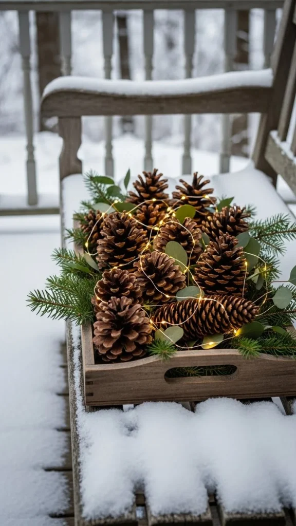 Natural Pinecone Display