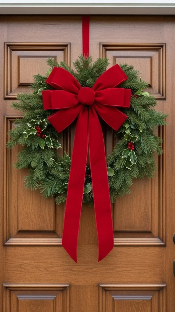 Simple Red Bow Door Accent