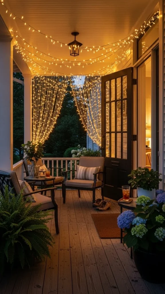 Soft String Light Curtain