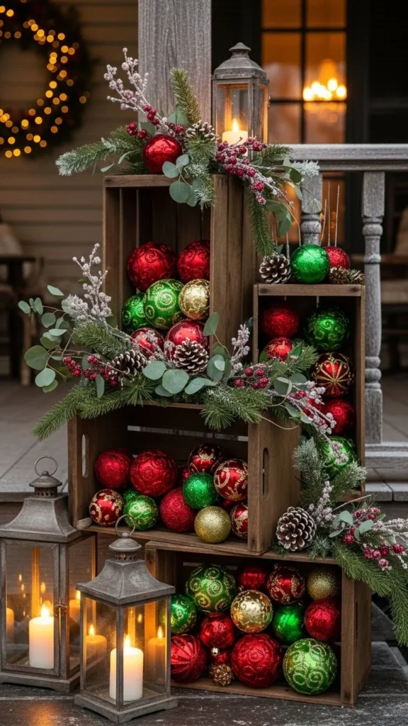 Stacked Crates With Greens