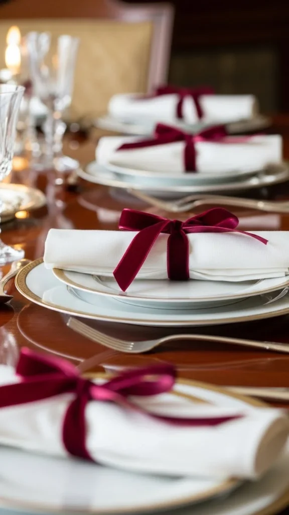 Velvet Ribbon Napkin Ties