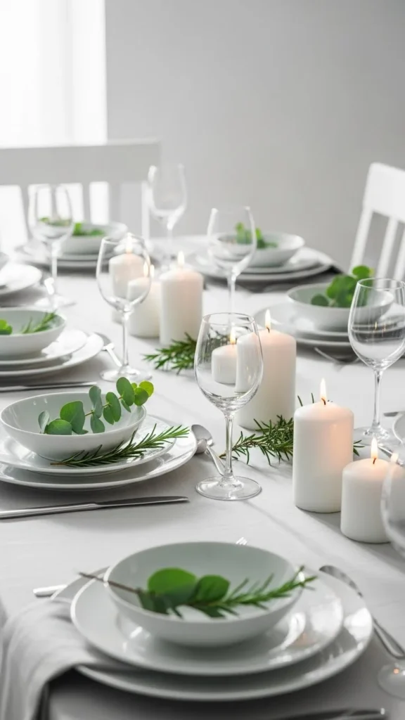 White and Green Minimalist Theme