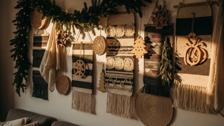 24 Artistic Christmas Wall Hanging Ideas That Add Texture & Charm