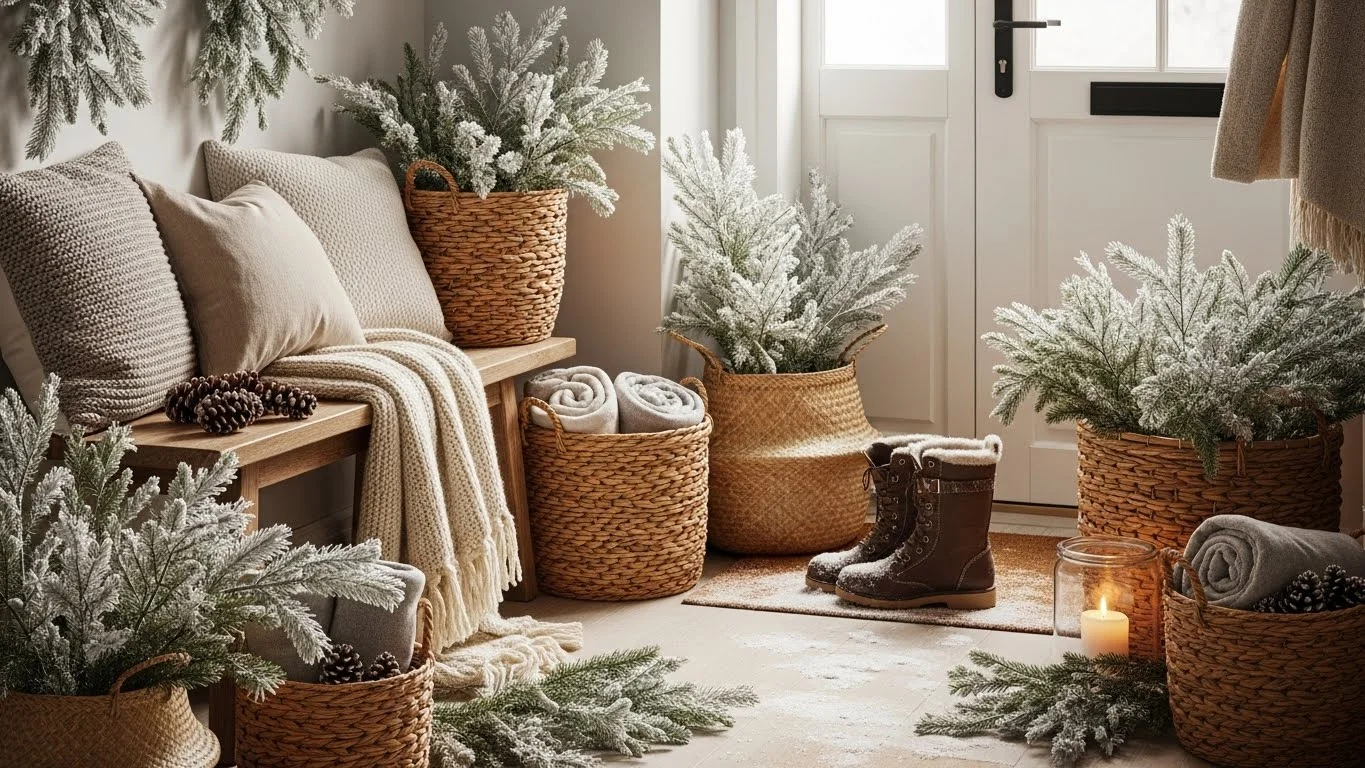 24 Inviting Winter Entryway Decor Ideas That Welcome Guests in Style