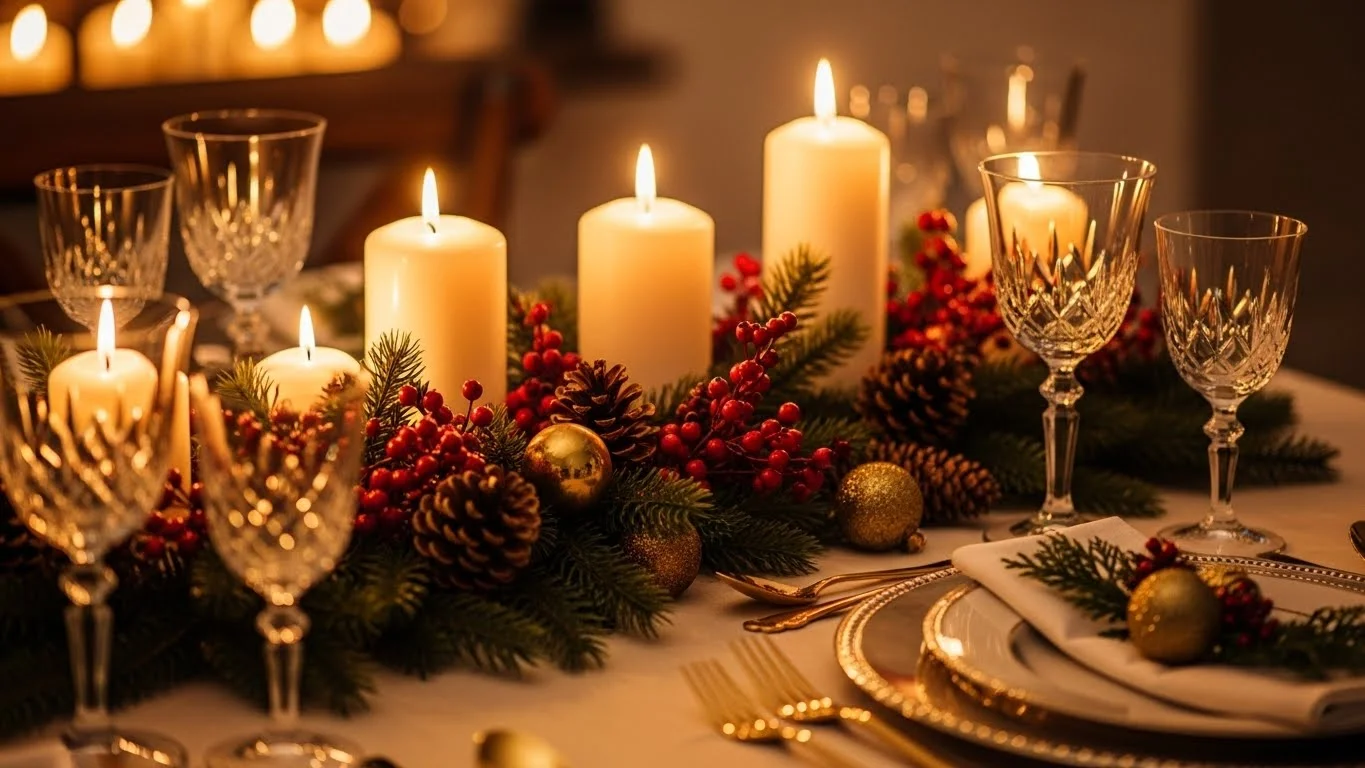 25 Romantic Christmas Candle Centerpiece Ideas That Glow Beautifully