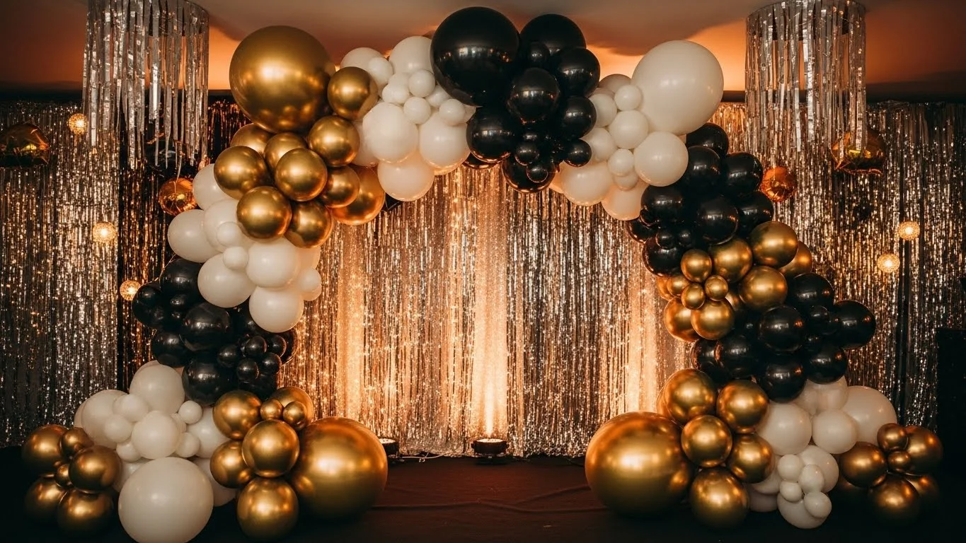 25 Stunning New Year Balloon Arch Ideas That Wow Guests