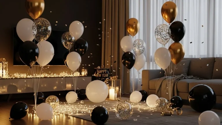 26 Eye-Catching New Year Balloon Decor Ideas That Pop With Style