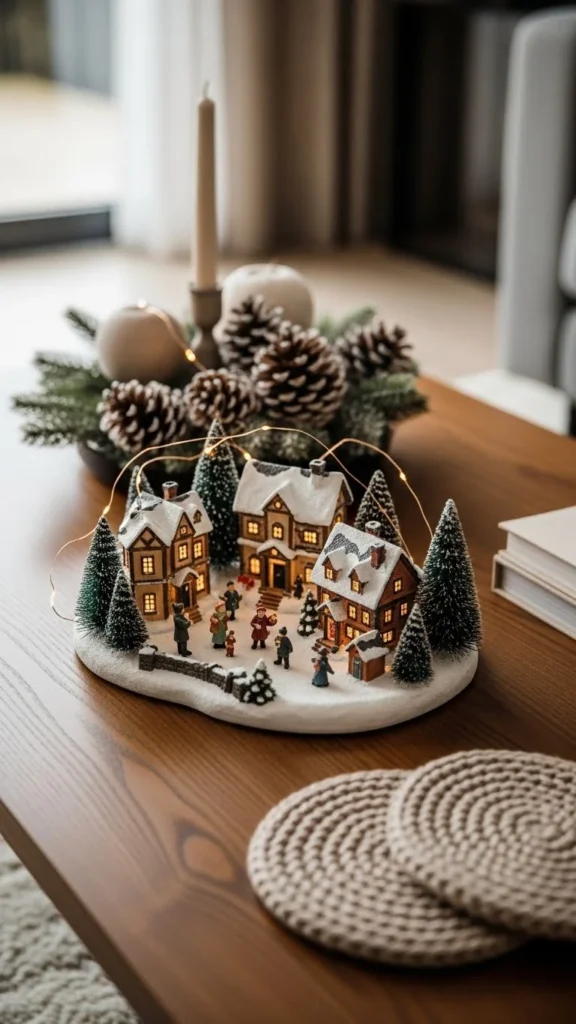 A Tiny Winter Village Piece