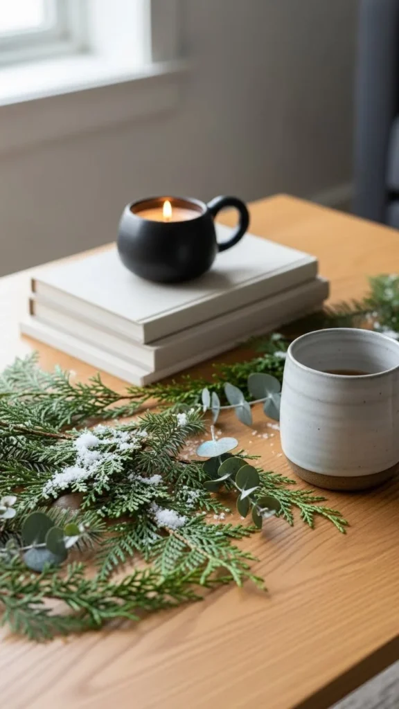 A Winter Garland Snipped Into Mini Pieces